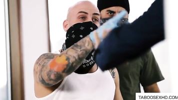 Criminals fuck wife in front of husband