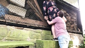 Fucking at an abondand barnyard - outdoor sex