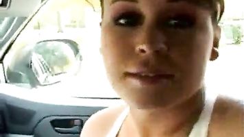 Amateur Handjob In Car Voyeur