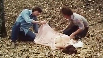 Desiree Cousteau, Joey Silvera in classic porn scene with threesome in the fores
