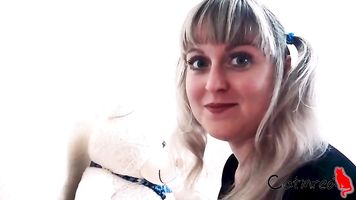 CatinRed POV Blowjob Big Dick and Hard Rough Sex on Big Cock - Oral Creampie